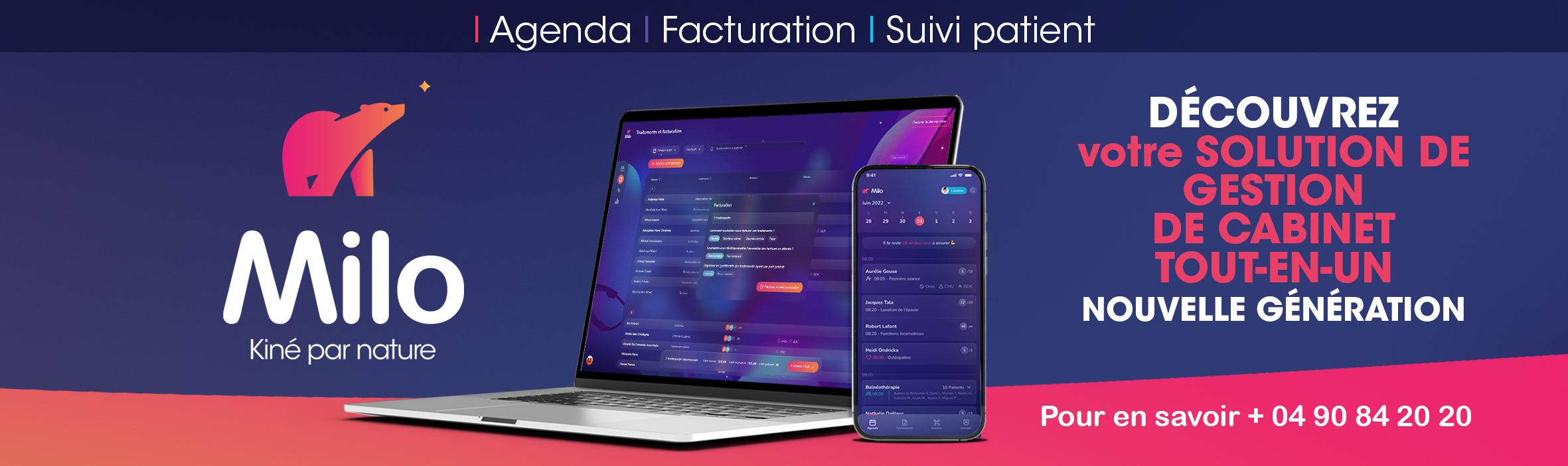 Découvrez votre solution de gestion de cabinet kiné tout-en-un nouvelle génération