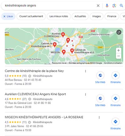 Fiche Google My Business : Google Maps